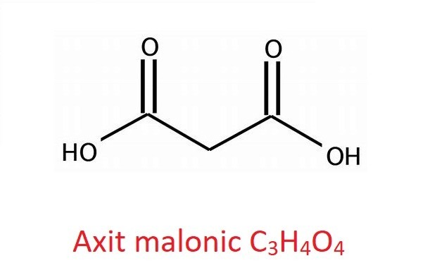 Công thức và cấu trúc của axit malonic